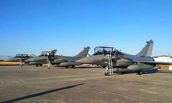The second batch of three new Rafale jets arriving today
