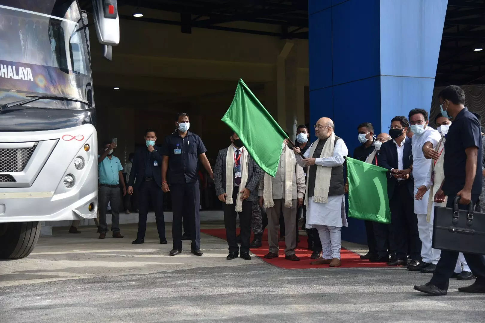 Home Minister Amit Shah Inaugurated the Inter-State Bus Terminus (ISBT) at Mawiong, Shillong