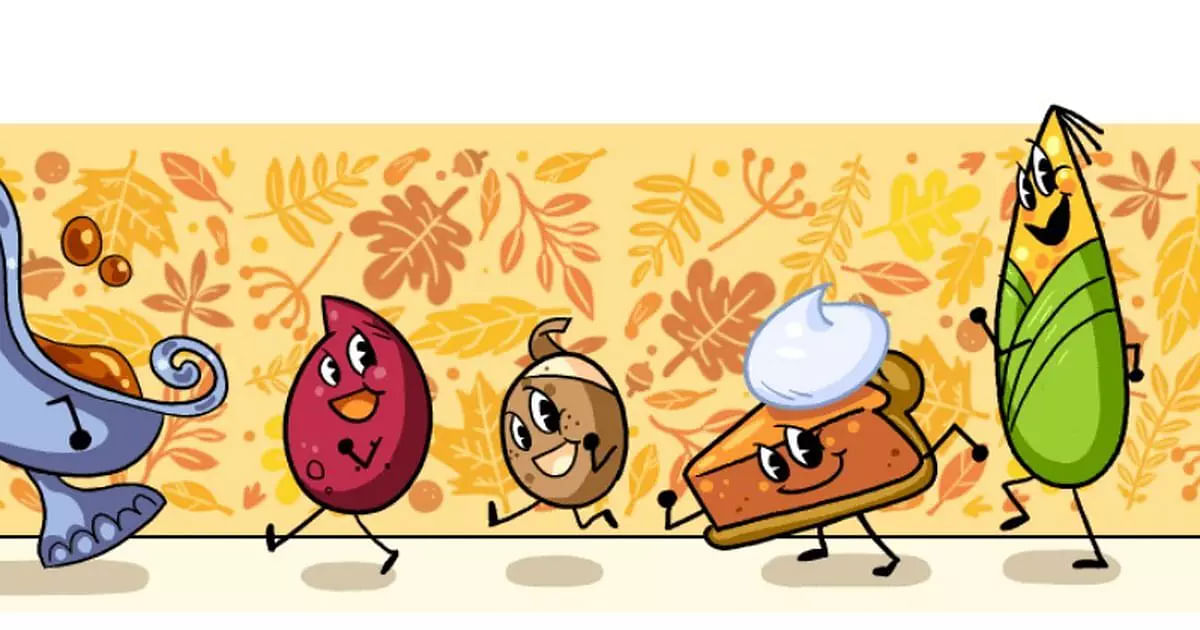 The Google Doodle for Thanksgiving 2021 Honours Family and Friends